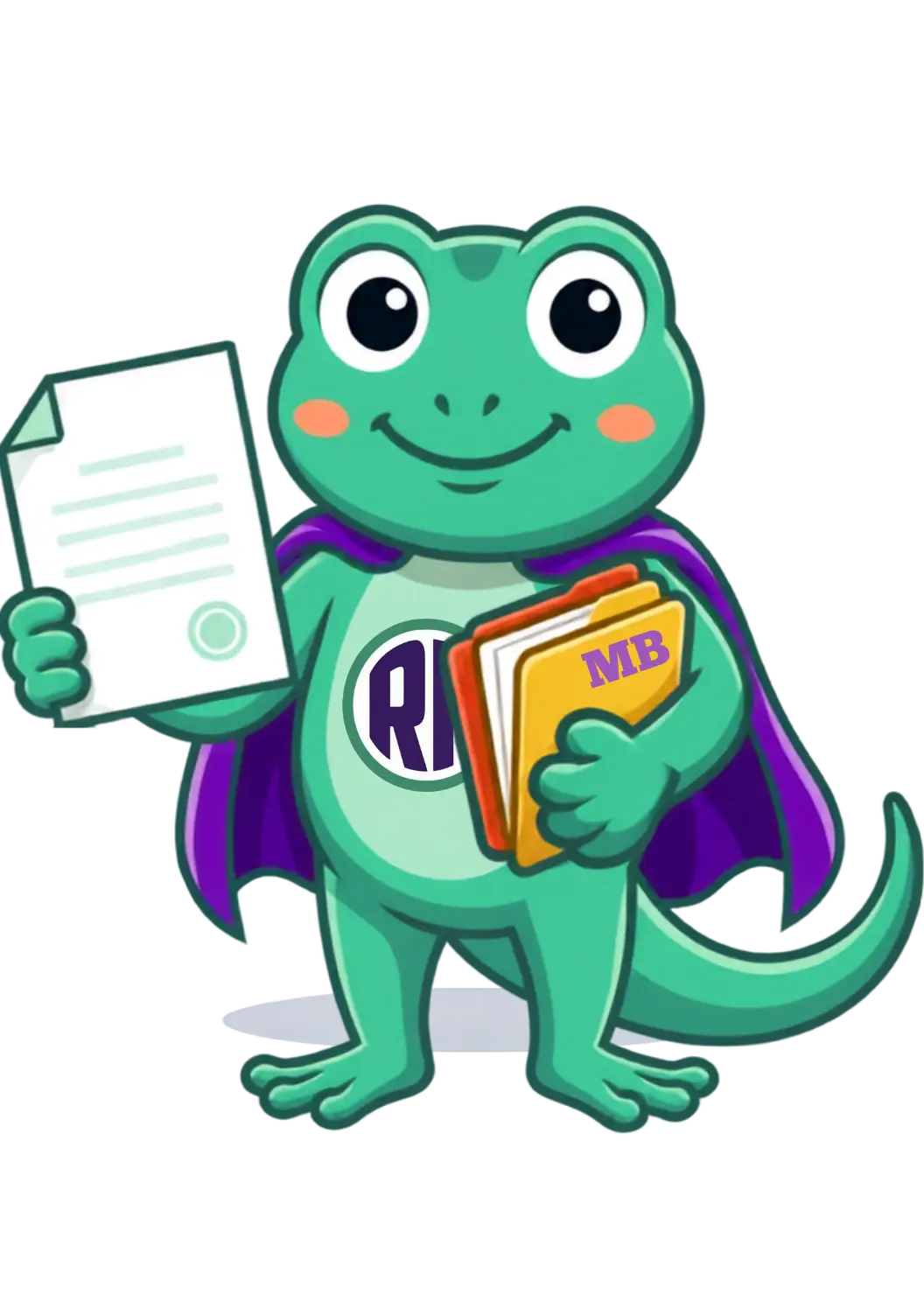 Ti Margo, mascotte Mon Bureau RH, présentant un certificat de conformité