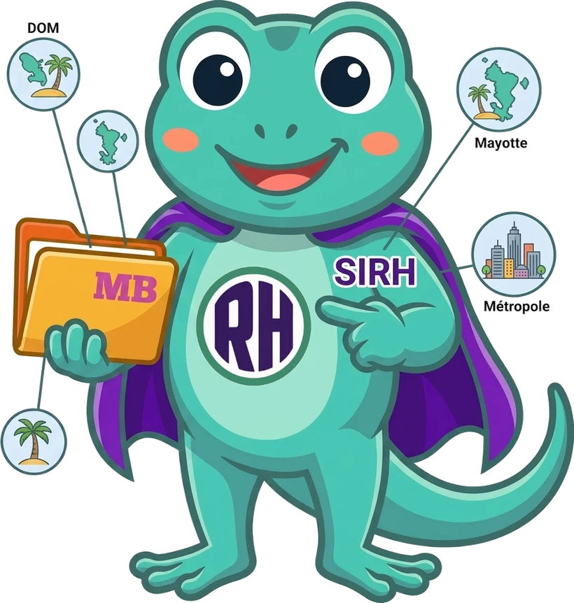 Mascotte Mon Bureau RH : un SIRH unique pour DOM, Mayotte et métropole